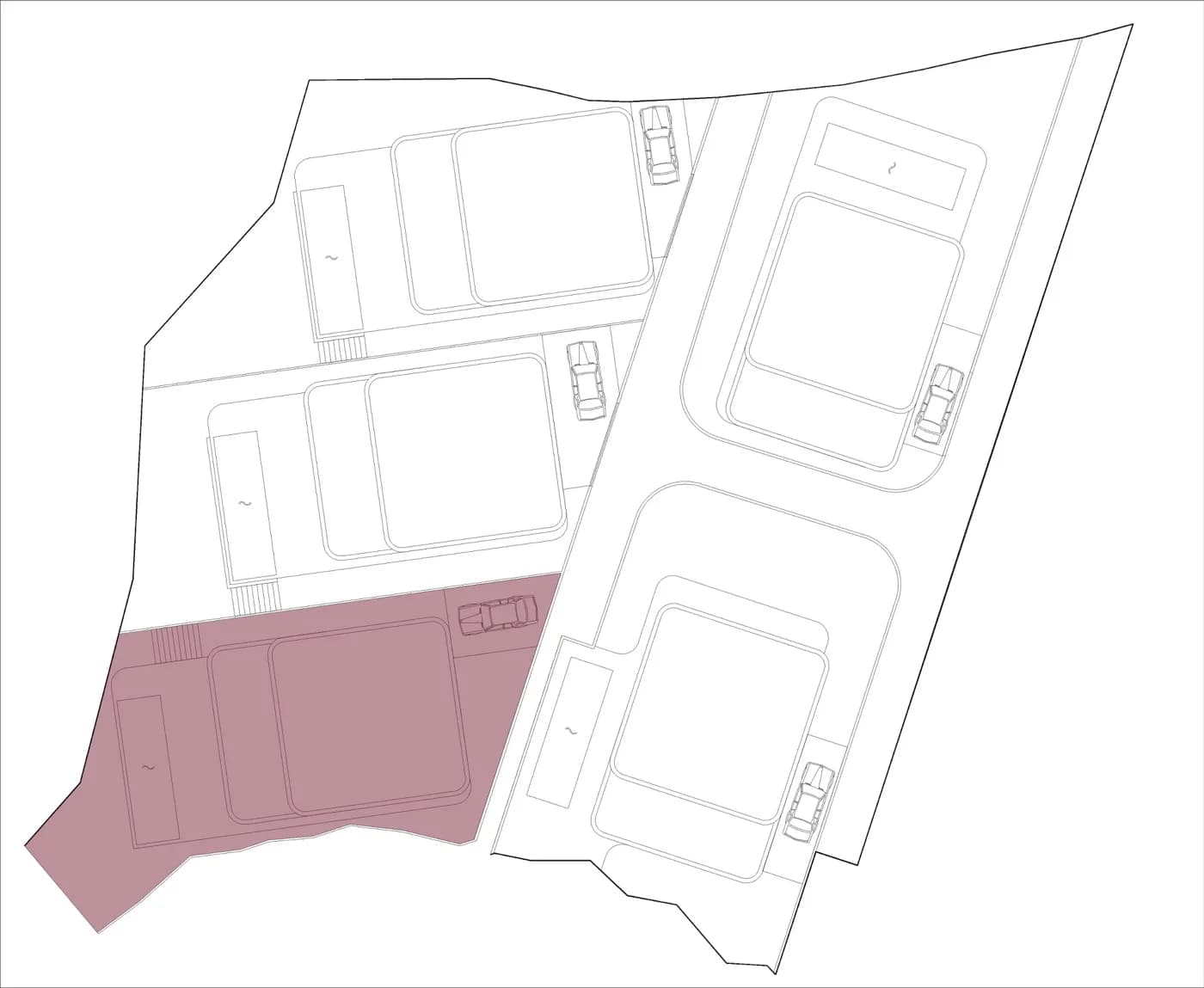 SESEH OCEAN BREEZE site plan with highlighted villa