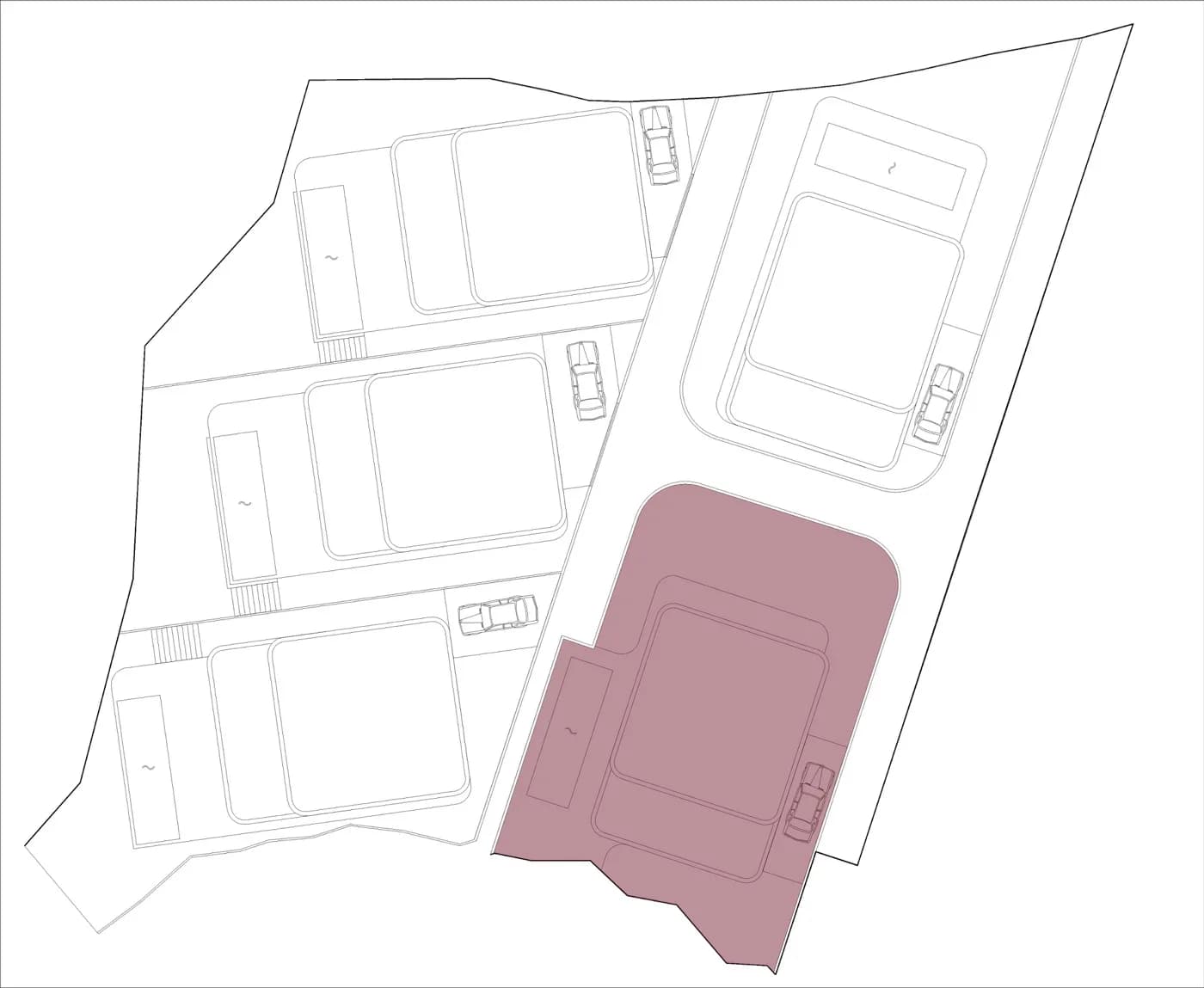 SESEH OCEAN BREEZE site plan with highlighted villa
