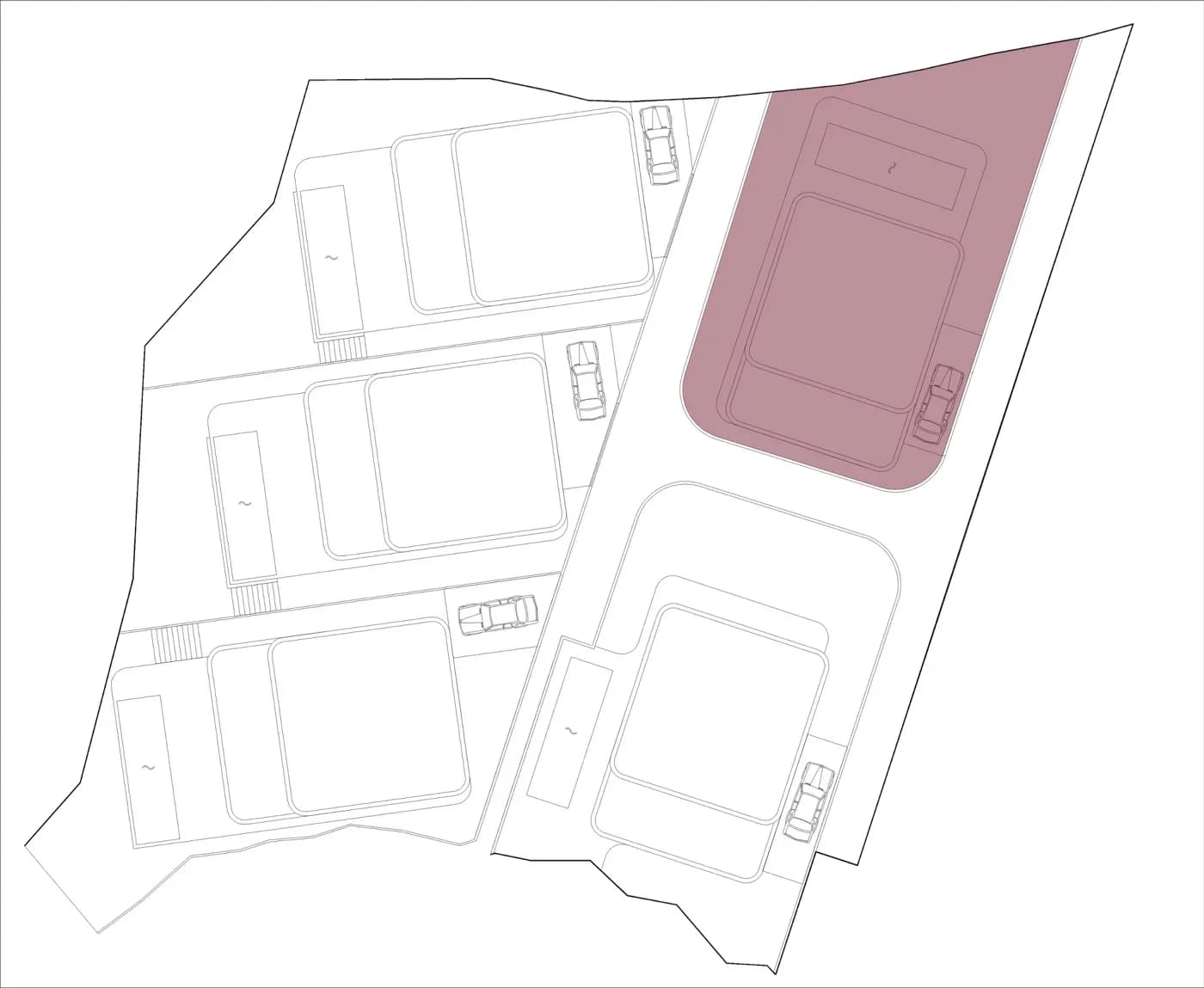 SESEH OCEAN BREEZE site plan with highlighted villa